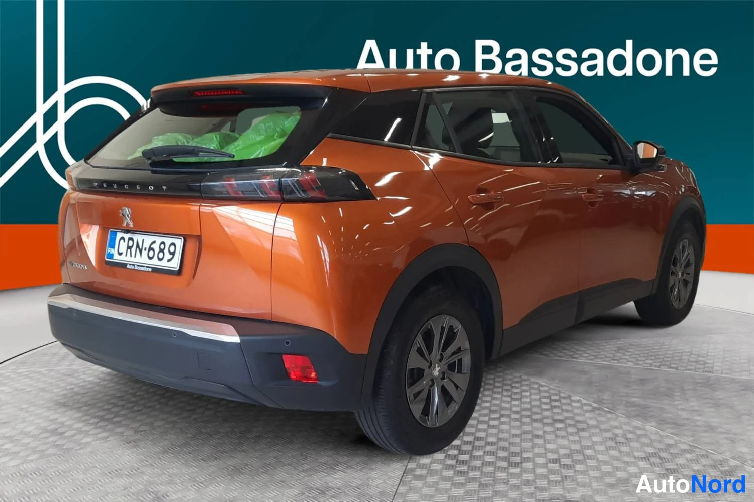 Oranssi Peugeot E-2008 2023, takaviisto, kuva 7