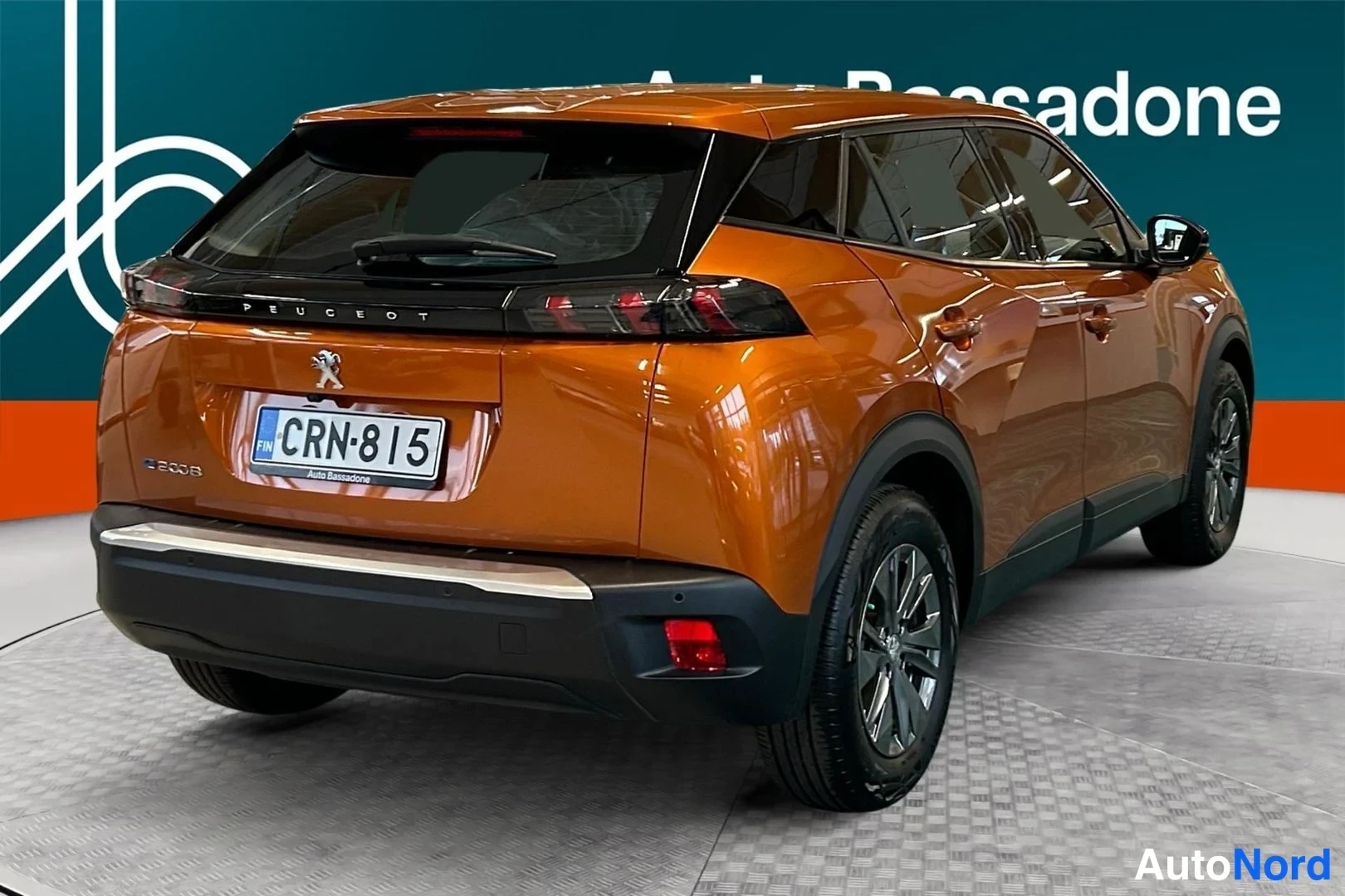 Oranssi Peugeot E-2008 2023, takaviisto, kuva 4