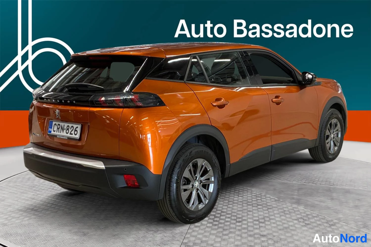 Oranssi Peugeot E-2008 2023, takaviisto, kuva 6