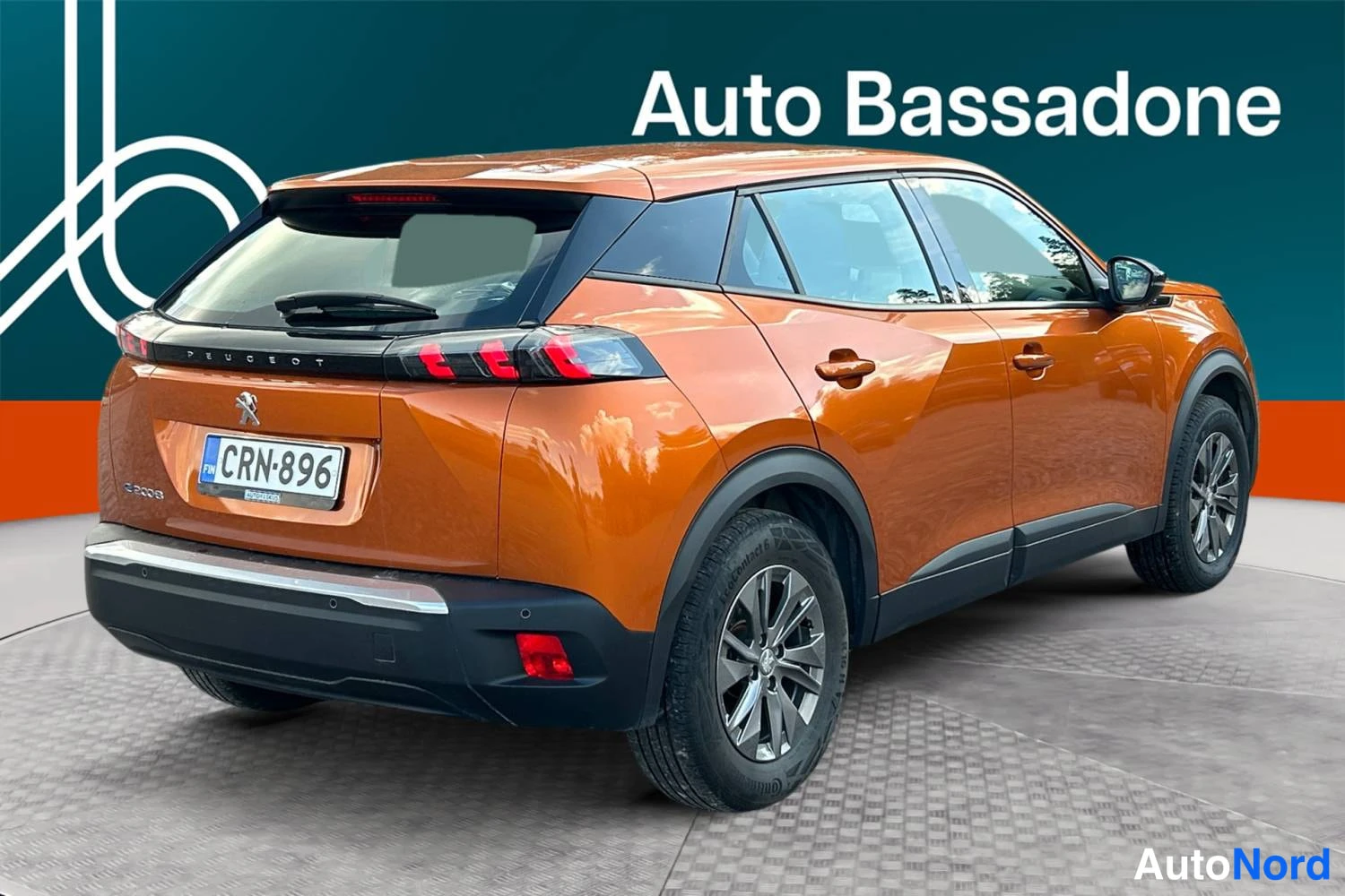Oranssi Peugeot E-2008 2023, takaviisto, kuva 6