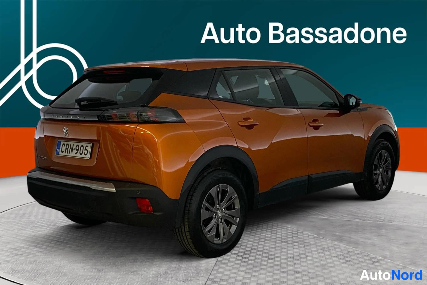 Oranssi Peugeot E-2008 2023, takaviisto, kuva 7