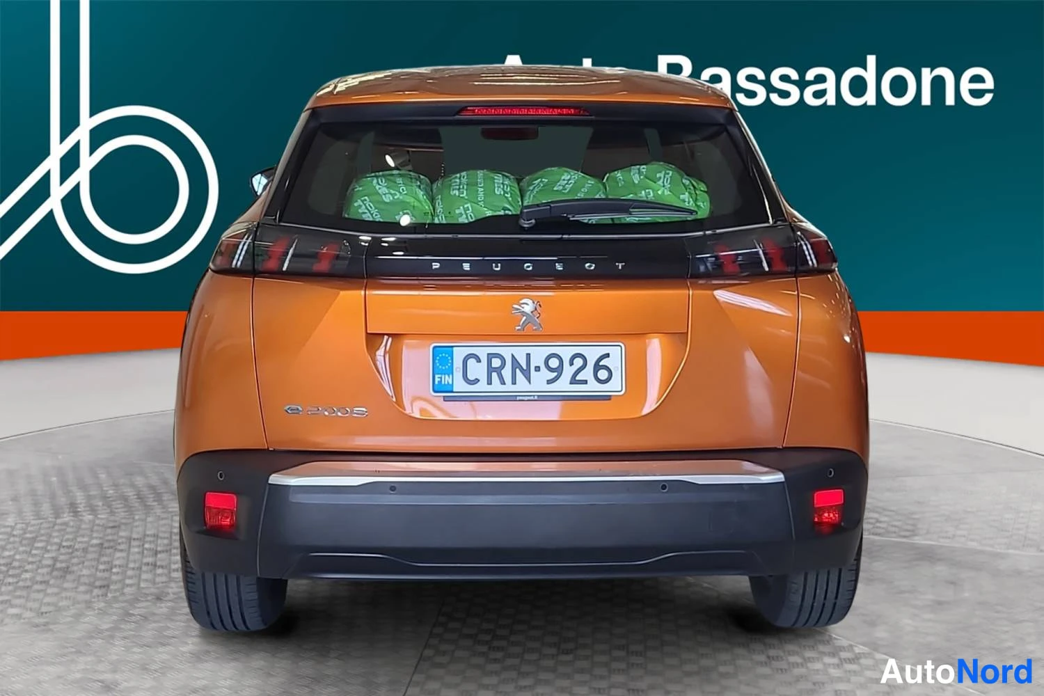 Oranssi Peugeot E-2008 2023, takaa, kuva 9