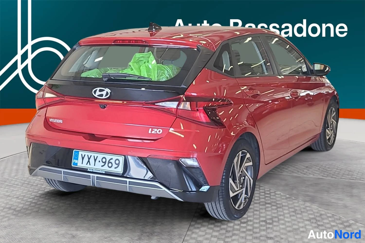 Red Hyundai I20 2024, rear three-quarter, photo 6