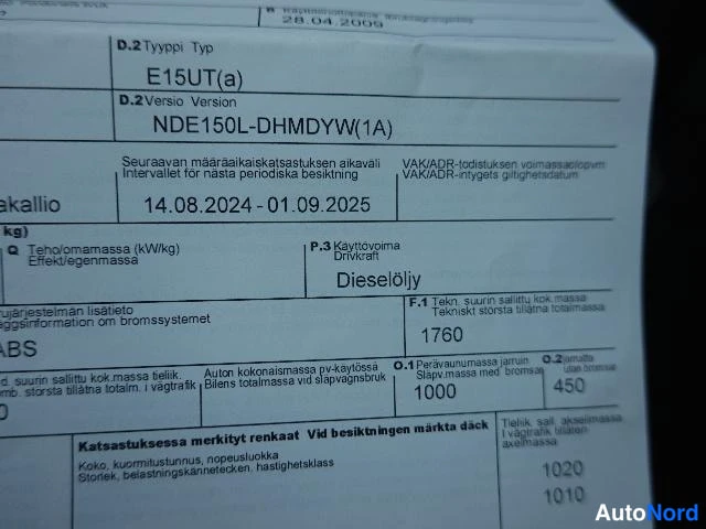 Punainen Toyota AURIS 2009, kuva 40