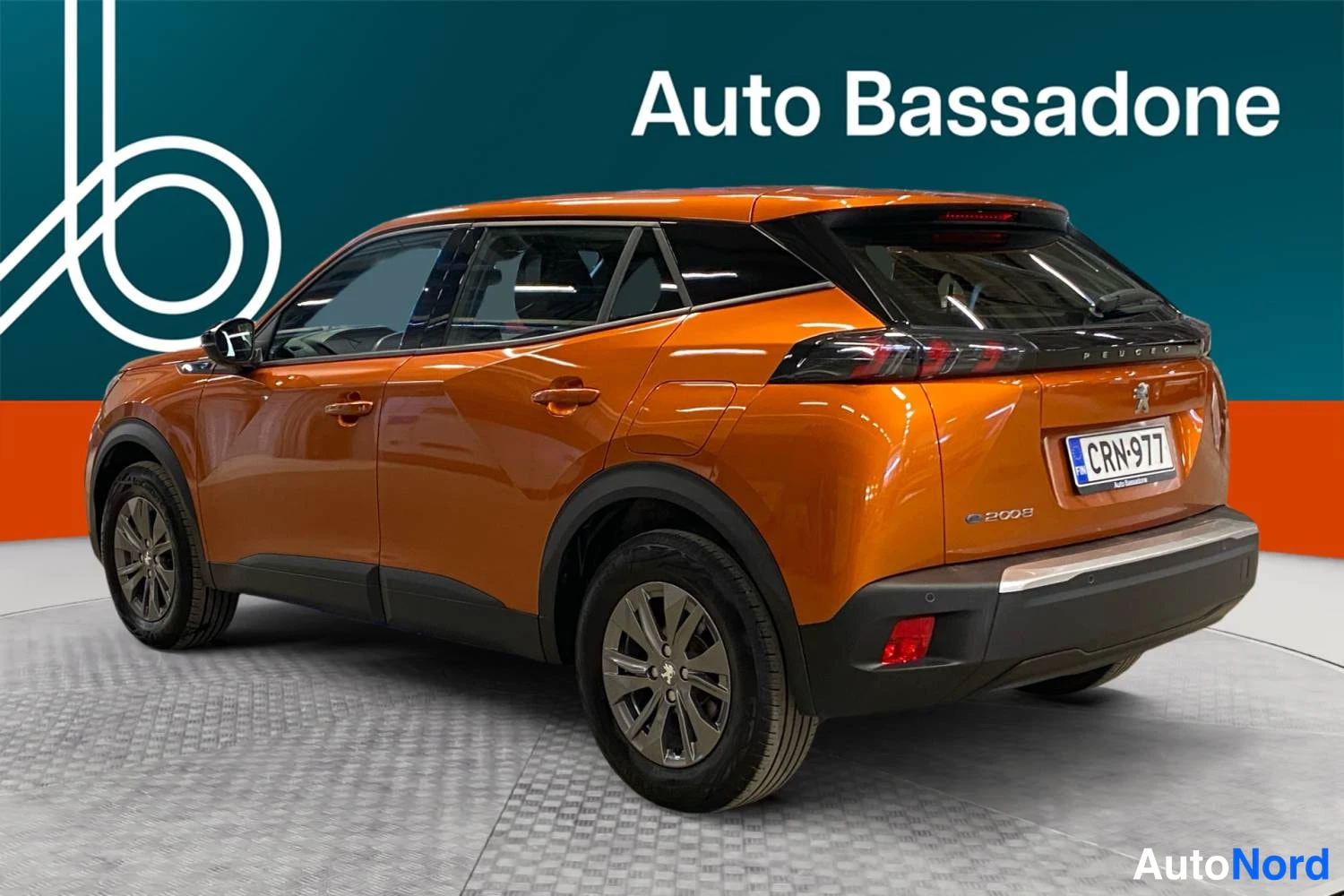Oranssi Peugeot E-2008 2023, takaviisto, kuva 6