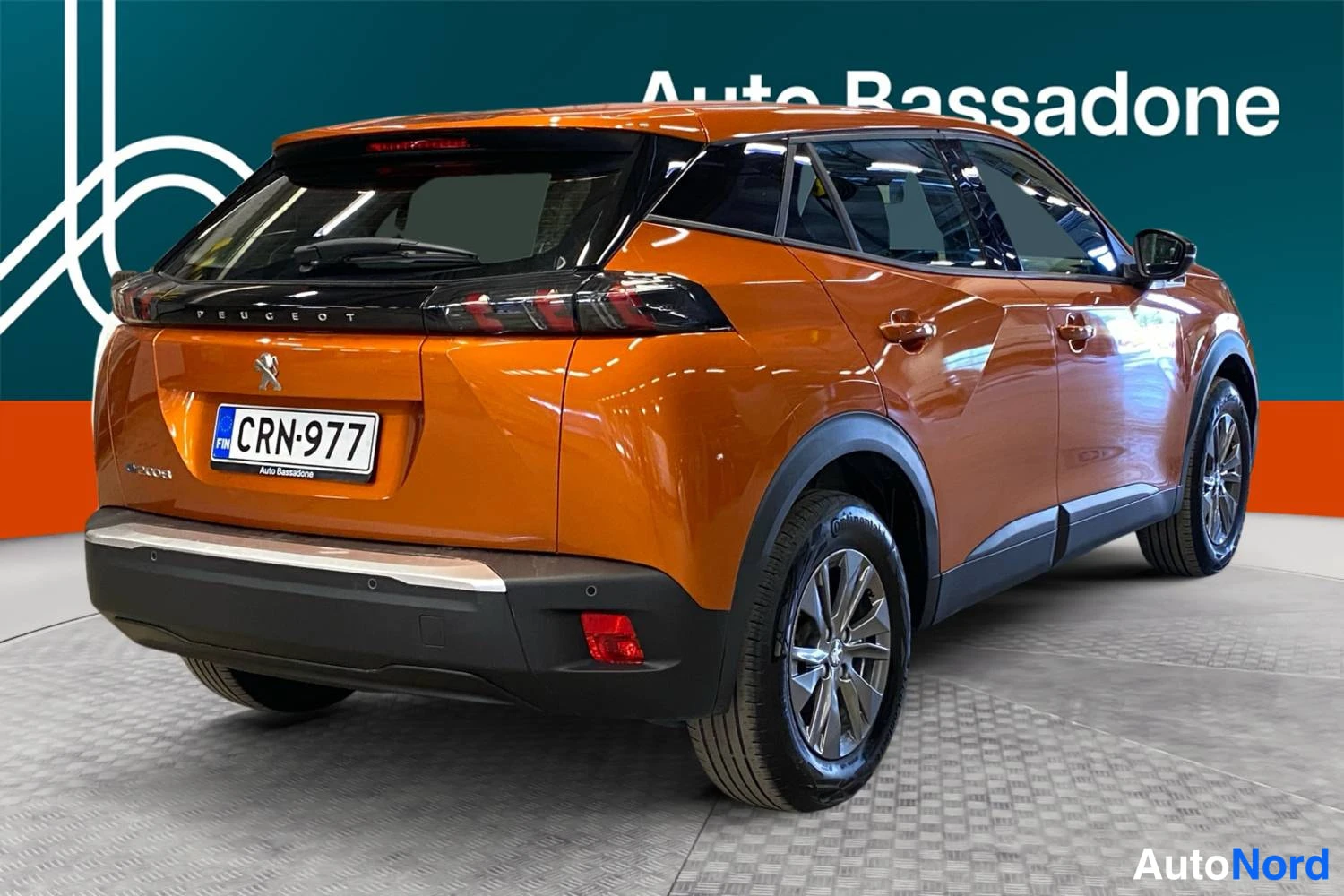 Oranssi Peugeot E-2008 2023, takaviisto, kuva 7