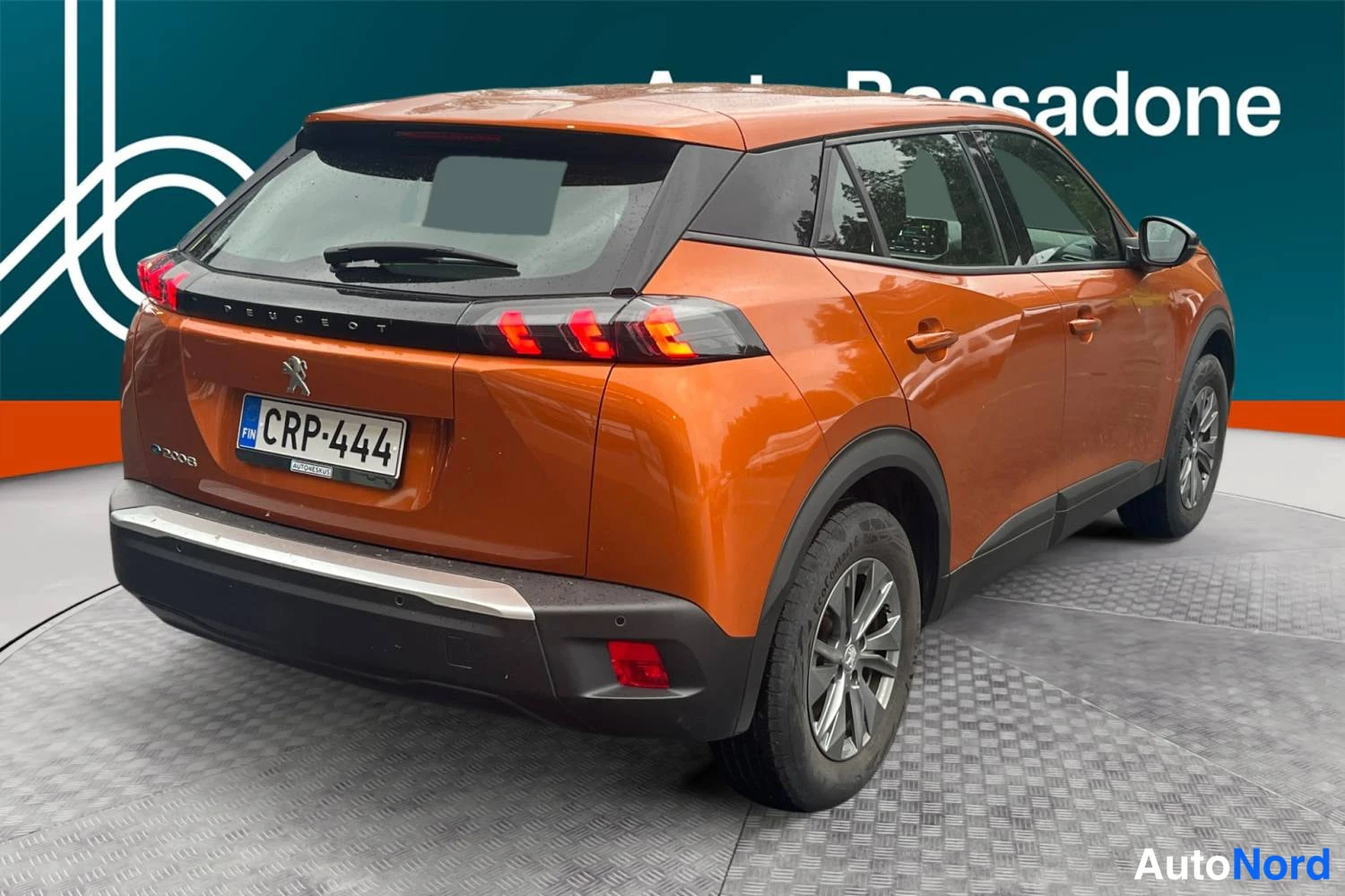 Oranssi Peugeot E-2008 2023, takaviisto, kuva 7