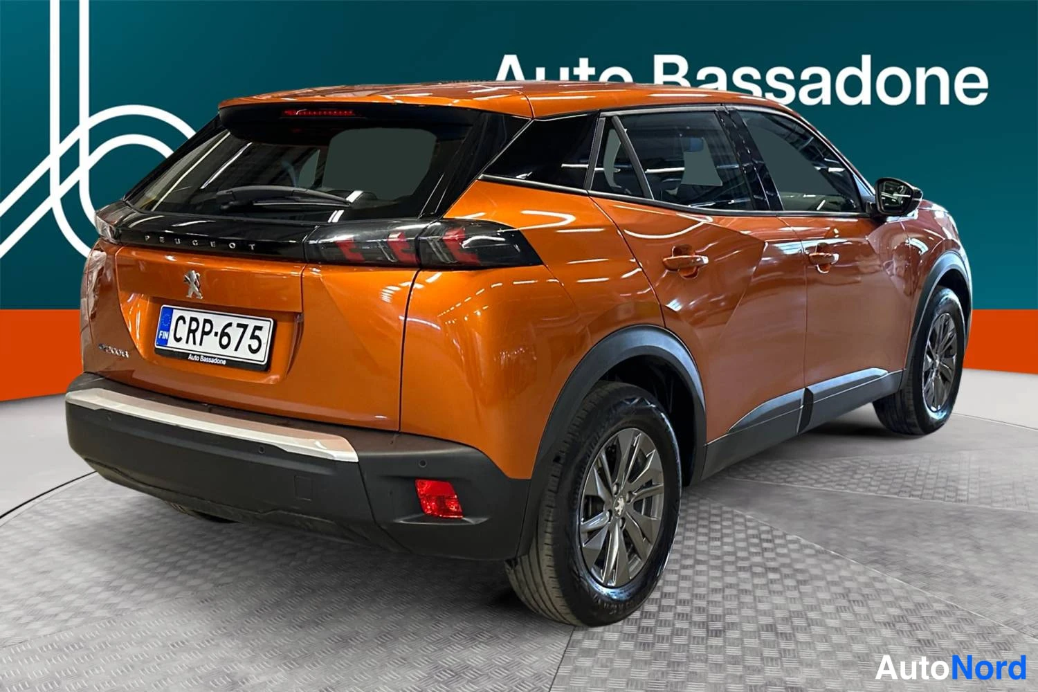 Oranssi Peugeot E-2008 2023, takaviisto, kuva 6