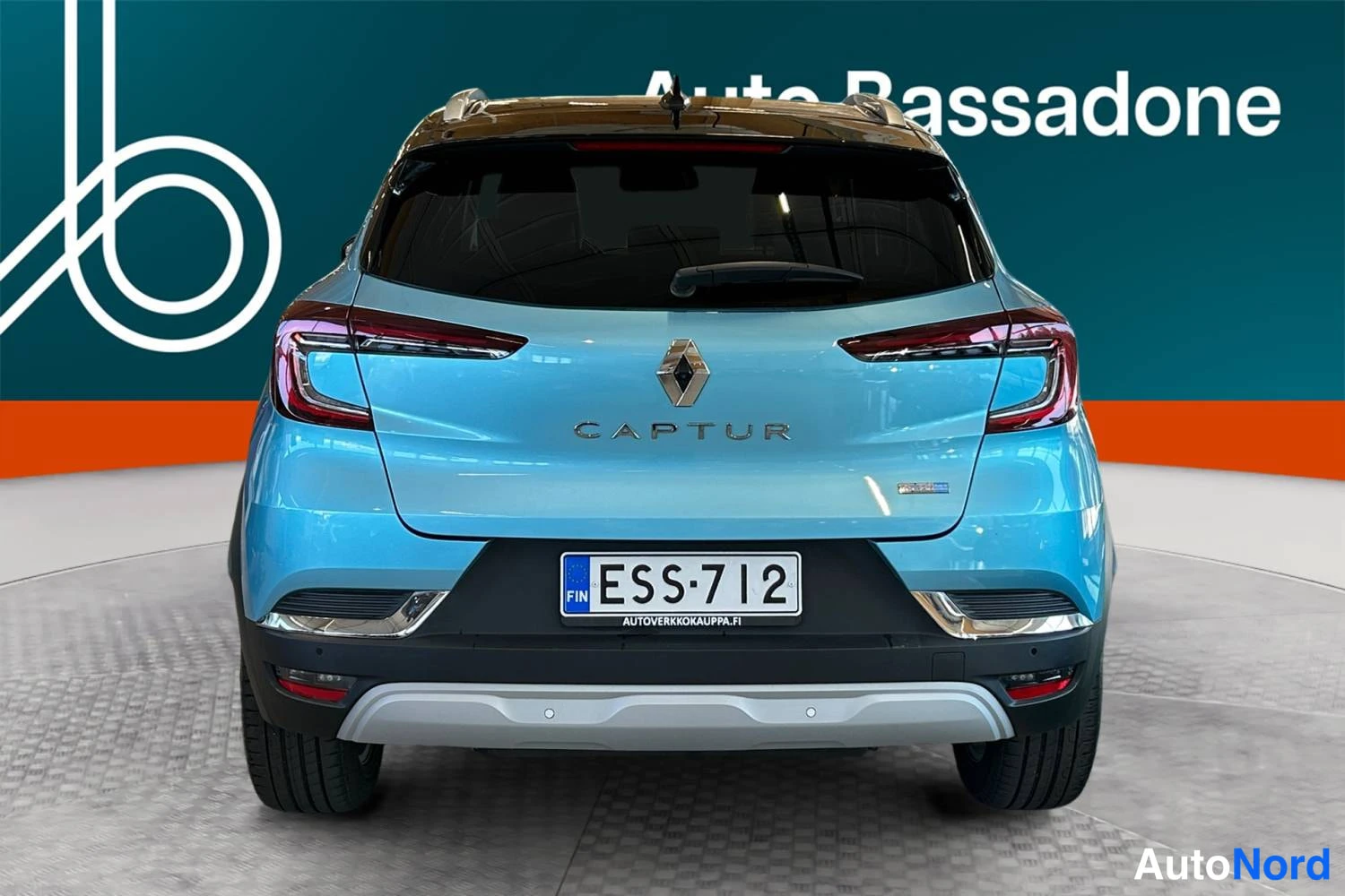 Sininen Renault Captur E-TECH Plug-in hybrid 2021, takaa, kuva 8