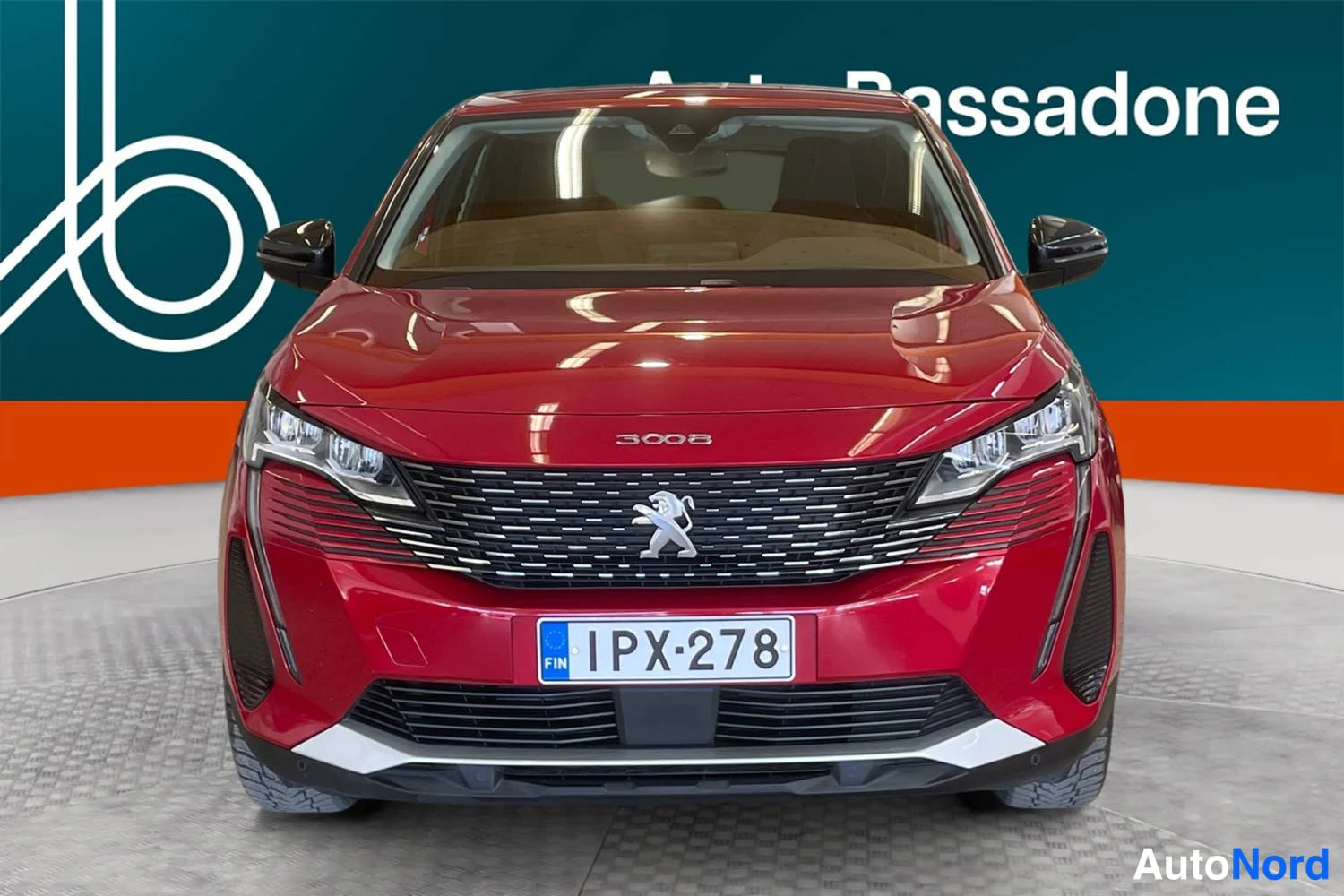 Punainen Peugeot 3008 2022, edestä, kuva 3