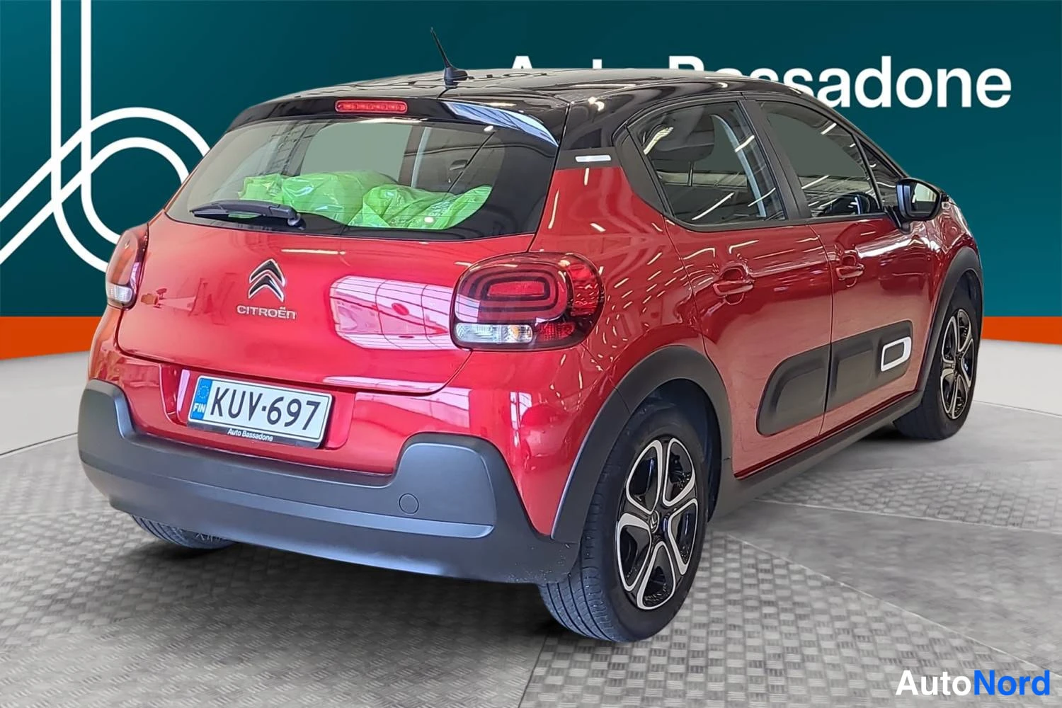 Punainen Citroen C3 2022, takaviisto, kuva 8