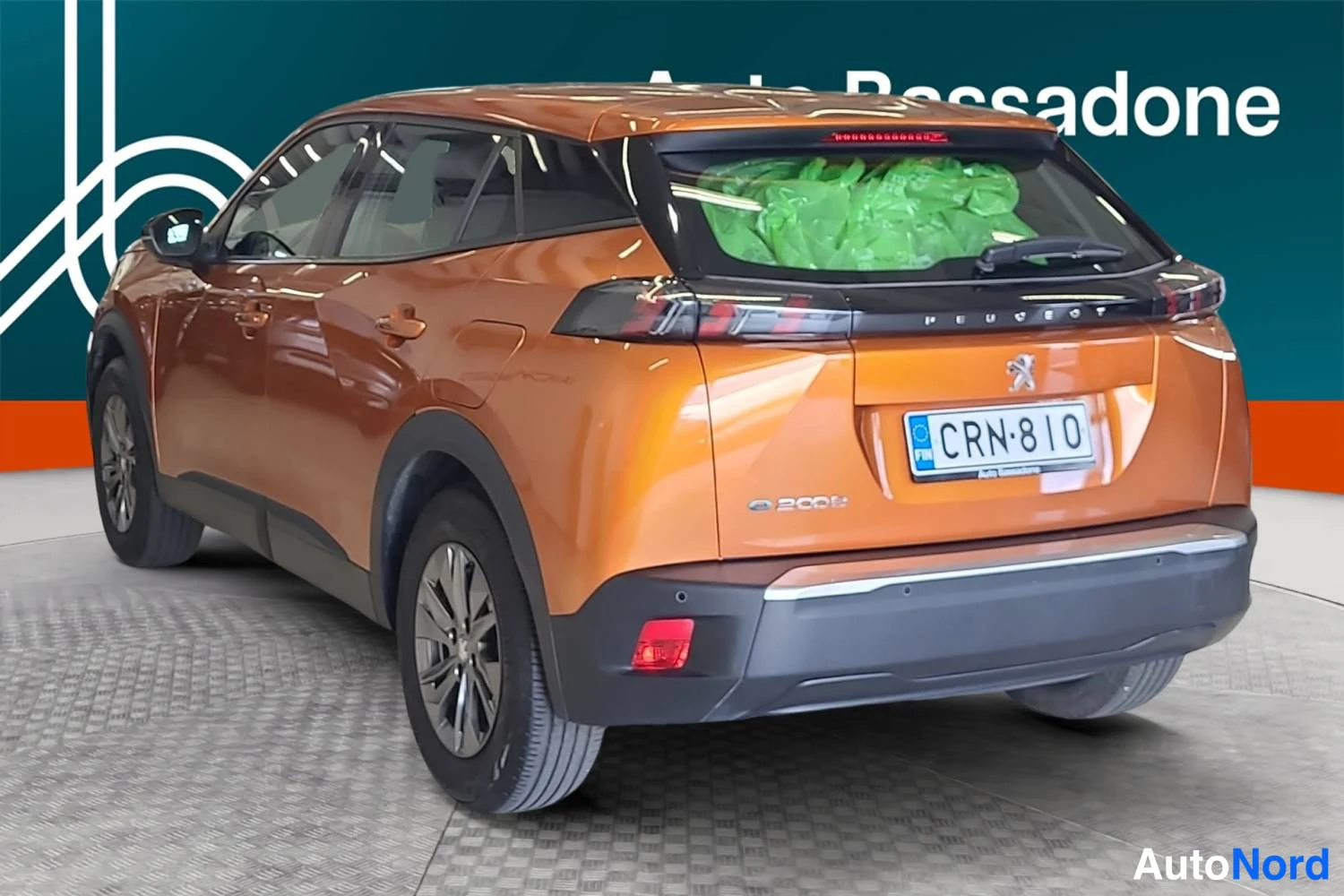 Oranssi Peugeot E-2008 2023, takaviisto, kuva 7