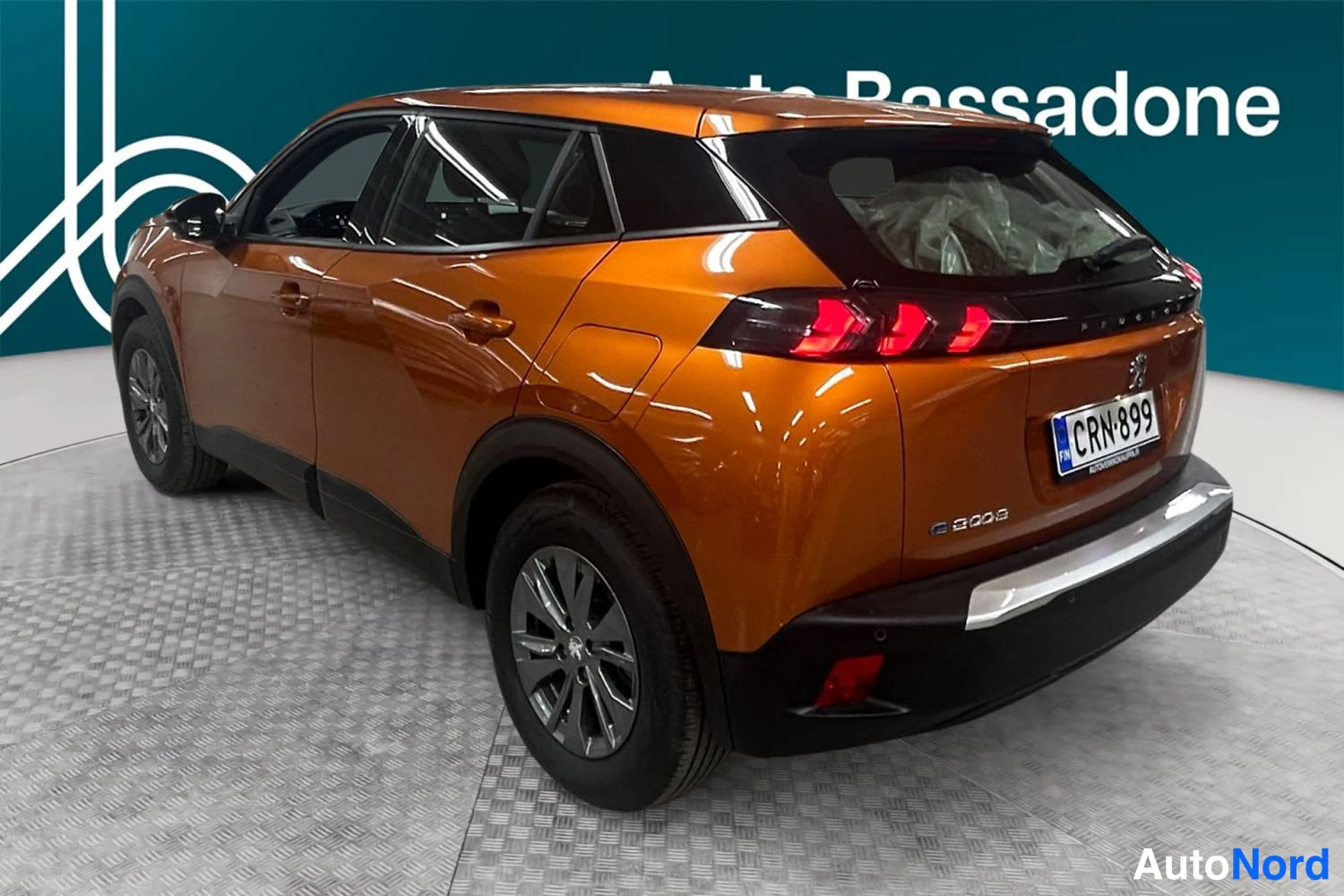 Oranssi Peugeot E-2008 2023, takaviisto, kuva 4