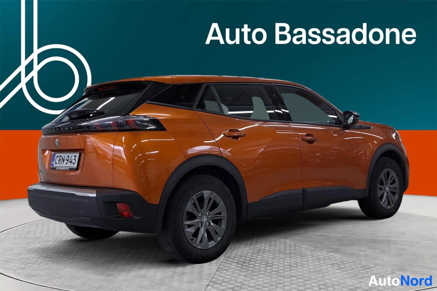 Oranssi Peugeot E-2008 2023, takaviisto, kuva 7