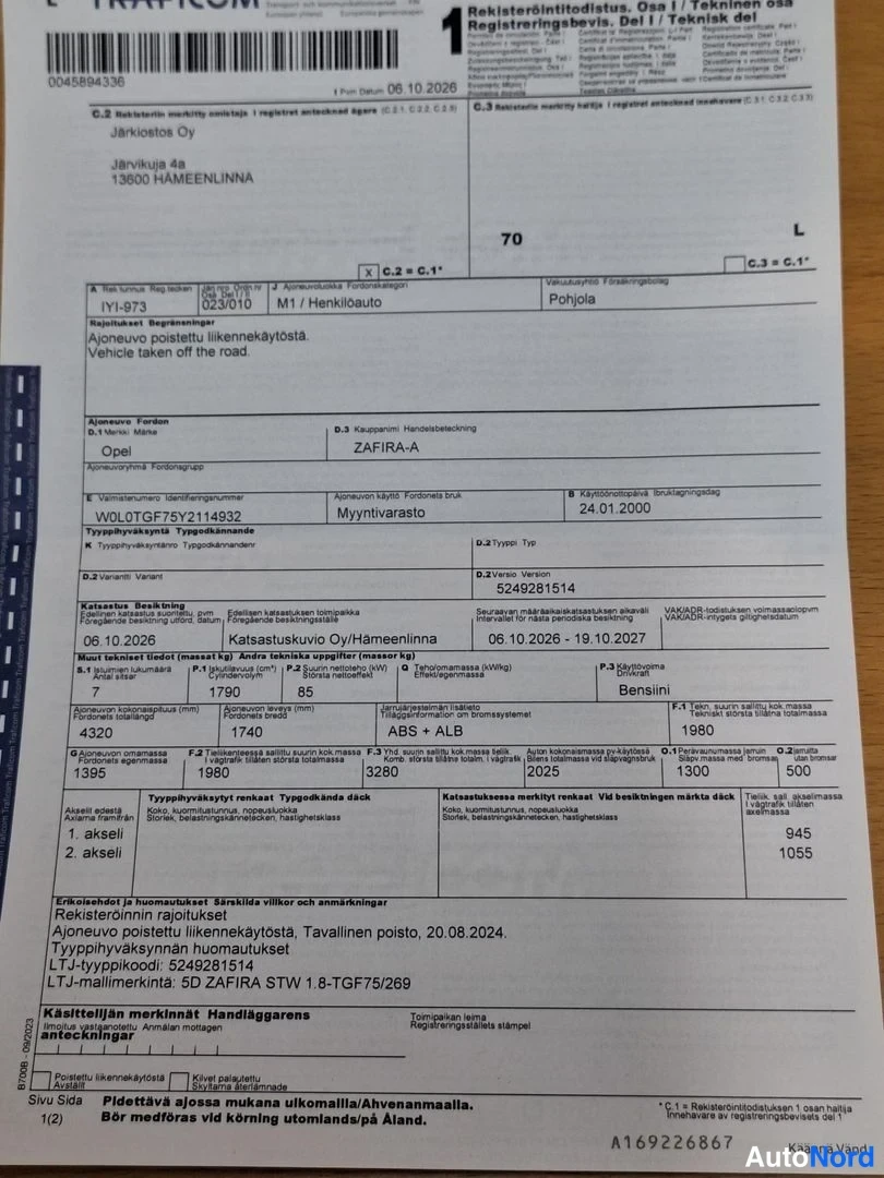 Punainen Opel Zafira 2000, kuva 11
