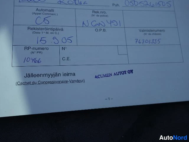 Punainen Citroen C5 2005, asiakirja, kuva 31