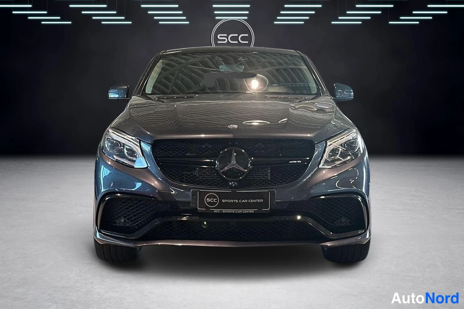 Harmaa Mercedes-Benz GLE 63 AMG 2016, edestä, kuva 2