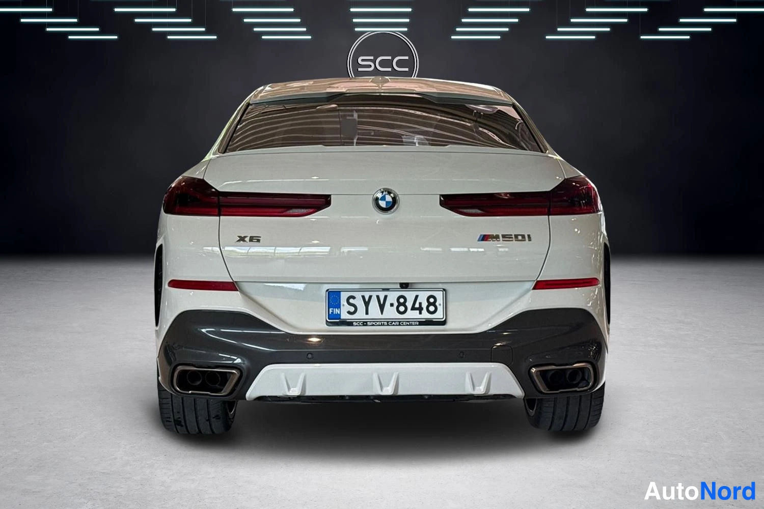 Valkoinen BMW X6 2021, takaa, kuva 5