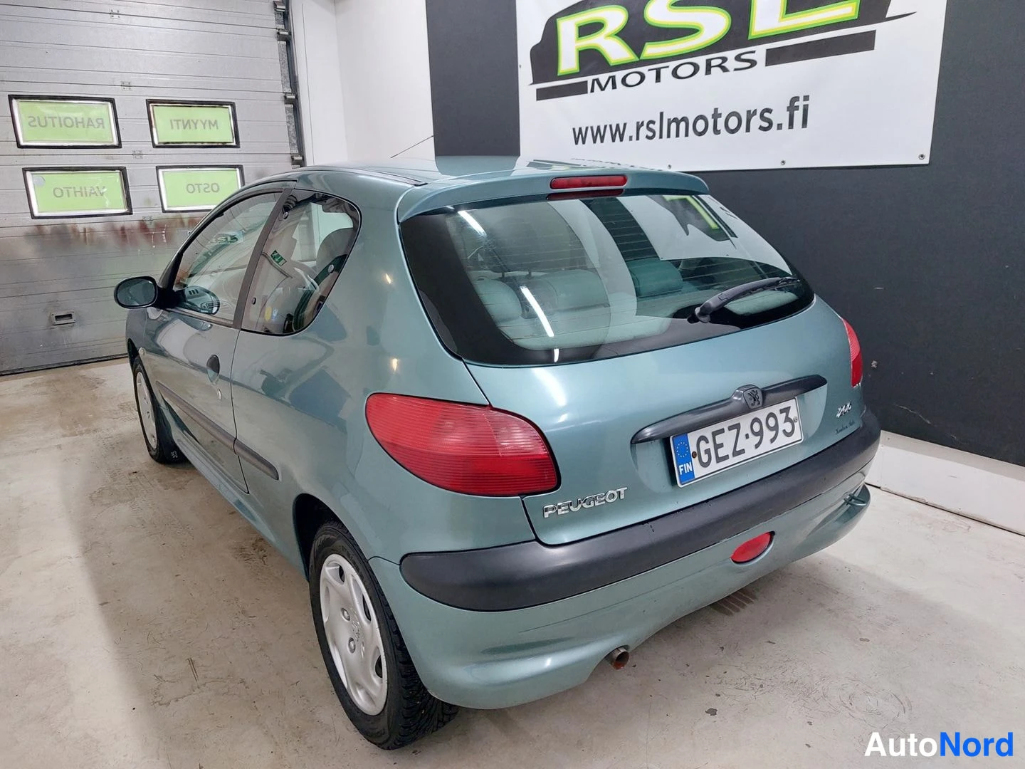 Vihreä Peugeot 206 2002, takaviisto, kuva 11
