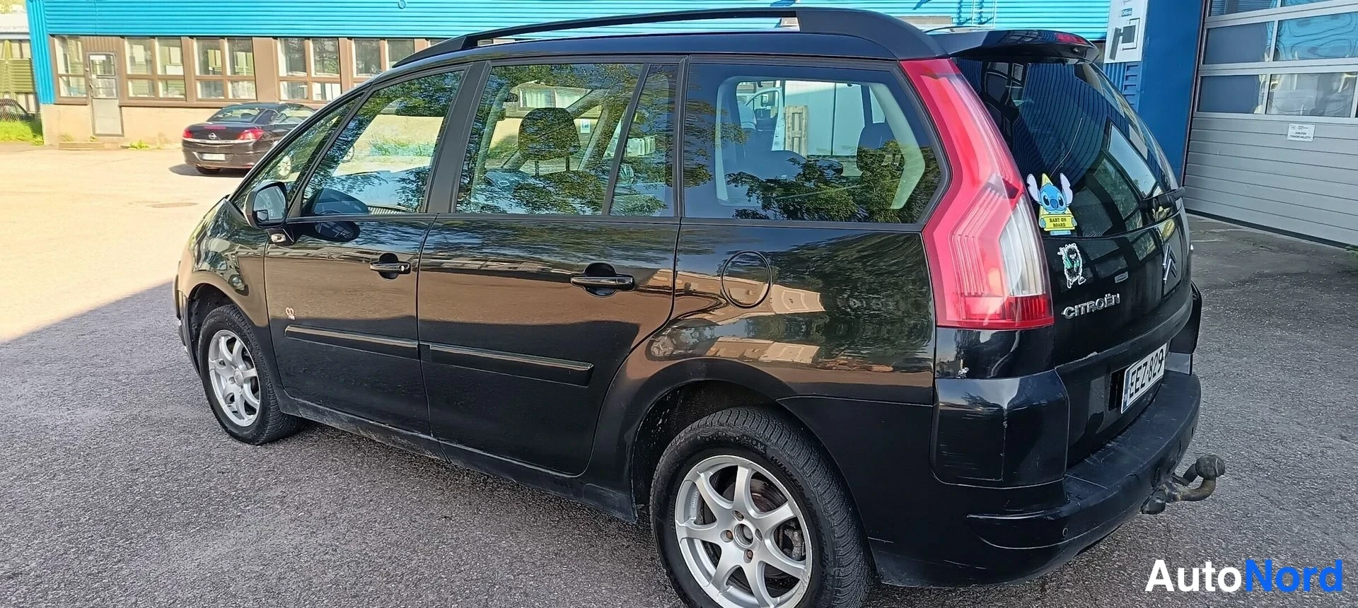 Musta Citroen Grand C4 Picasso 2009, takaviisto, kuva 6
