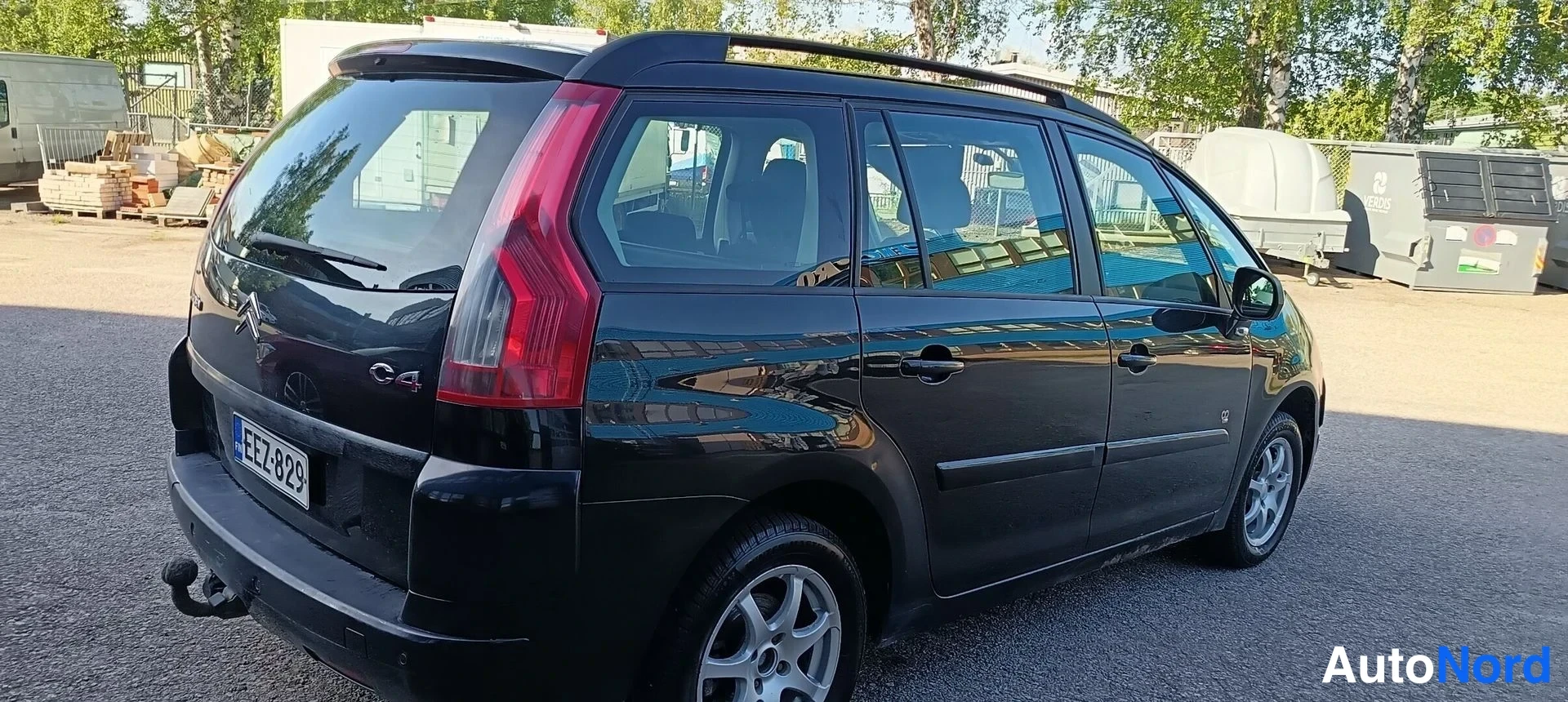 Musta Citroen Grand C4 Picasso 2009, takaviisto, kuva 5