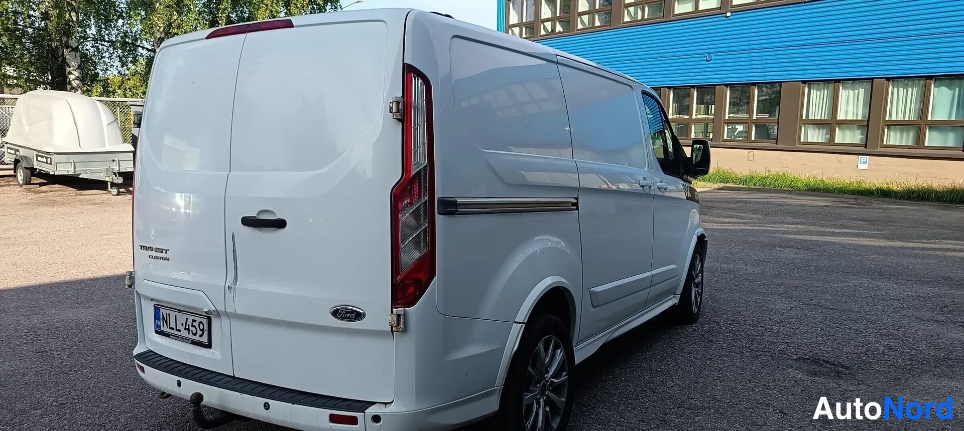 Valkoinen Ford Transit Custom 2014, takaviisto, kuva 11