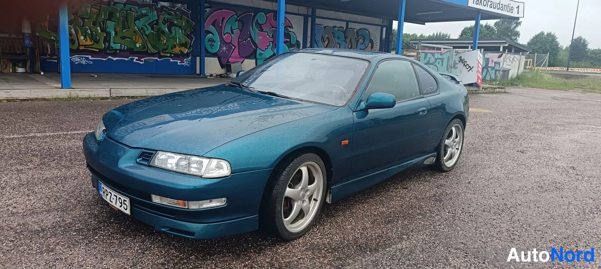 Sininen Honda Prelude 1995, etuviisto, keula vasemmalle, kuva 5