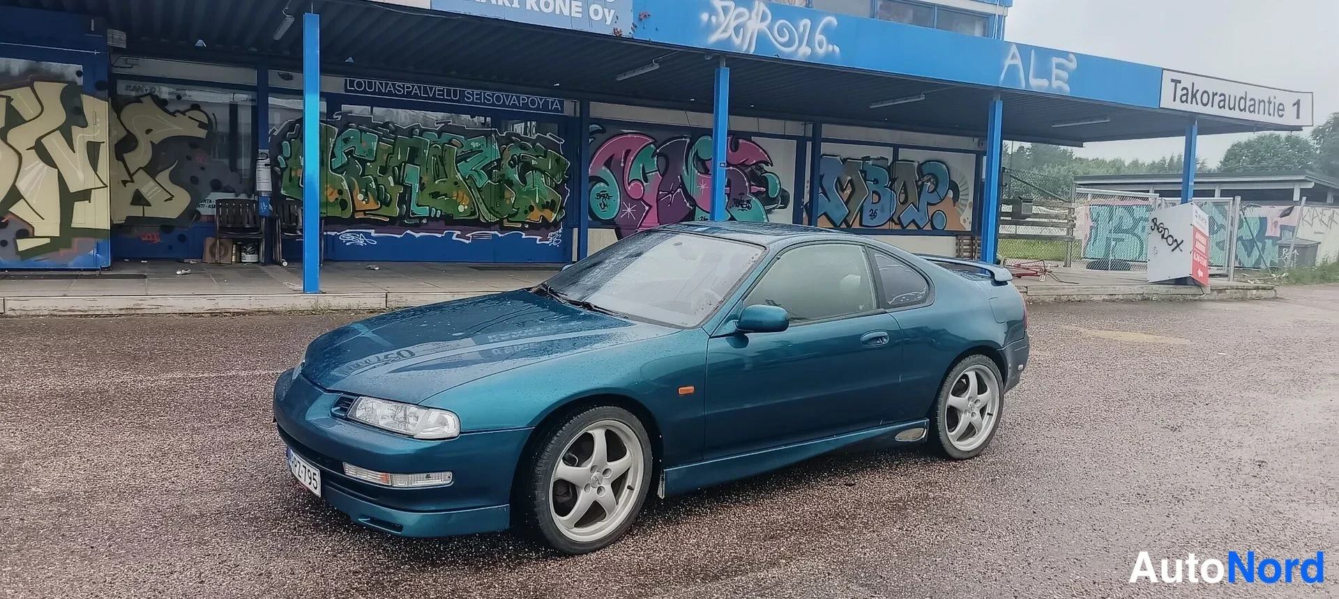 Sininen Honda Prelude 1995, etuviisto, keula vasemmalle, kuva 6