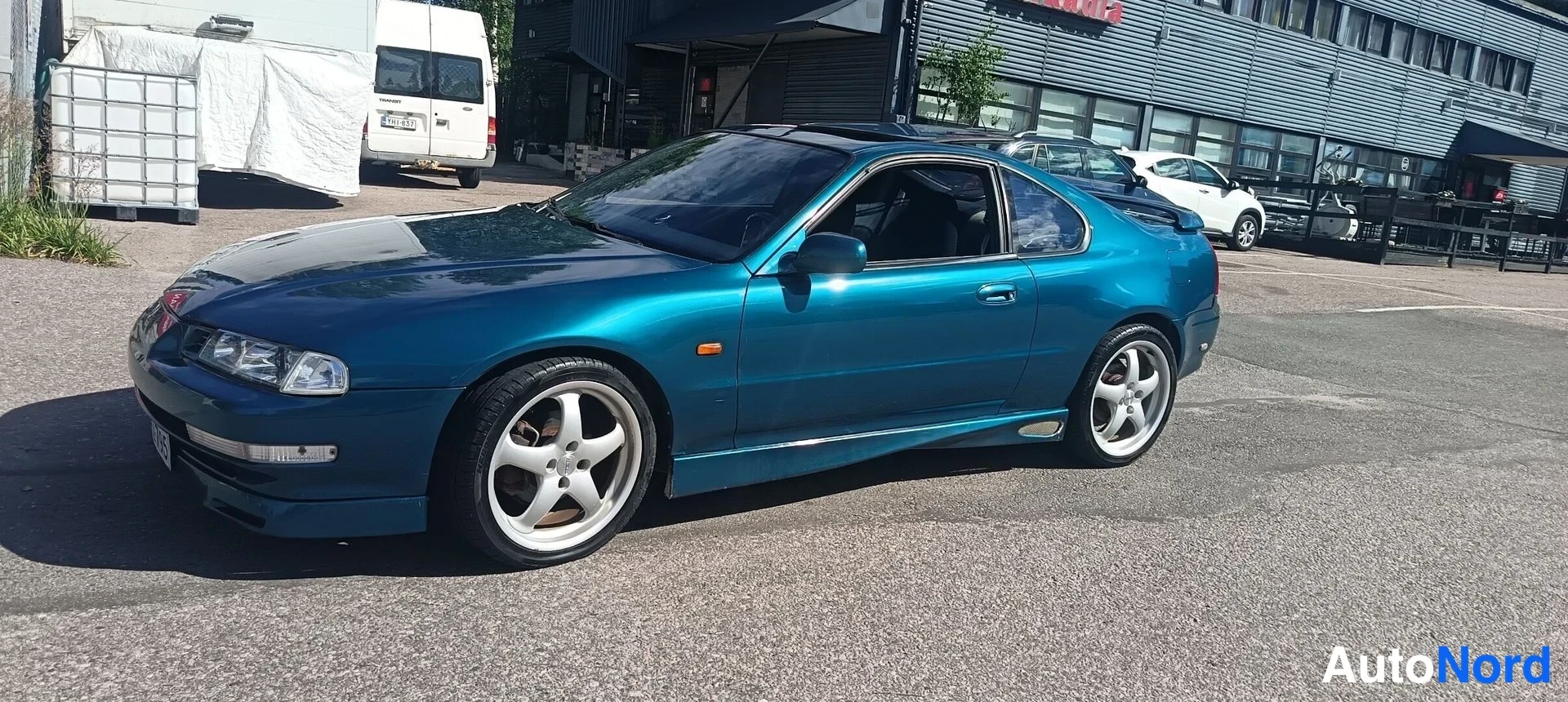Sininen Honda Prelude 1995, etuviisto, keula vasemmalle, kuva 2