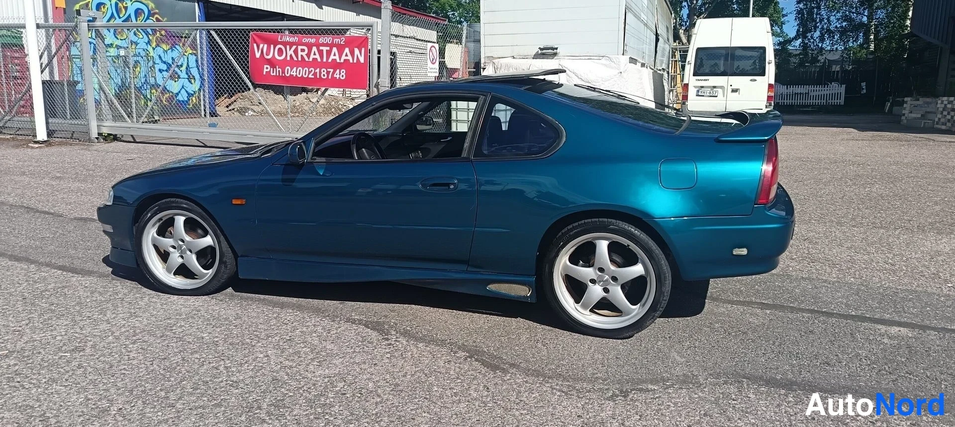 Sininen Honda Prelude 1995, etuviisto, keula vasemmalle, kuva 3