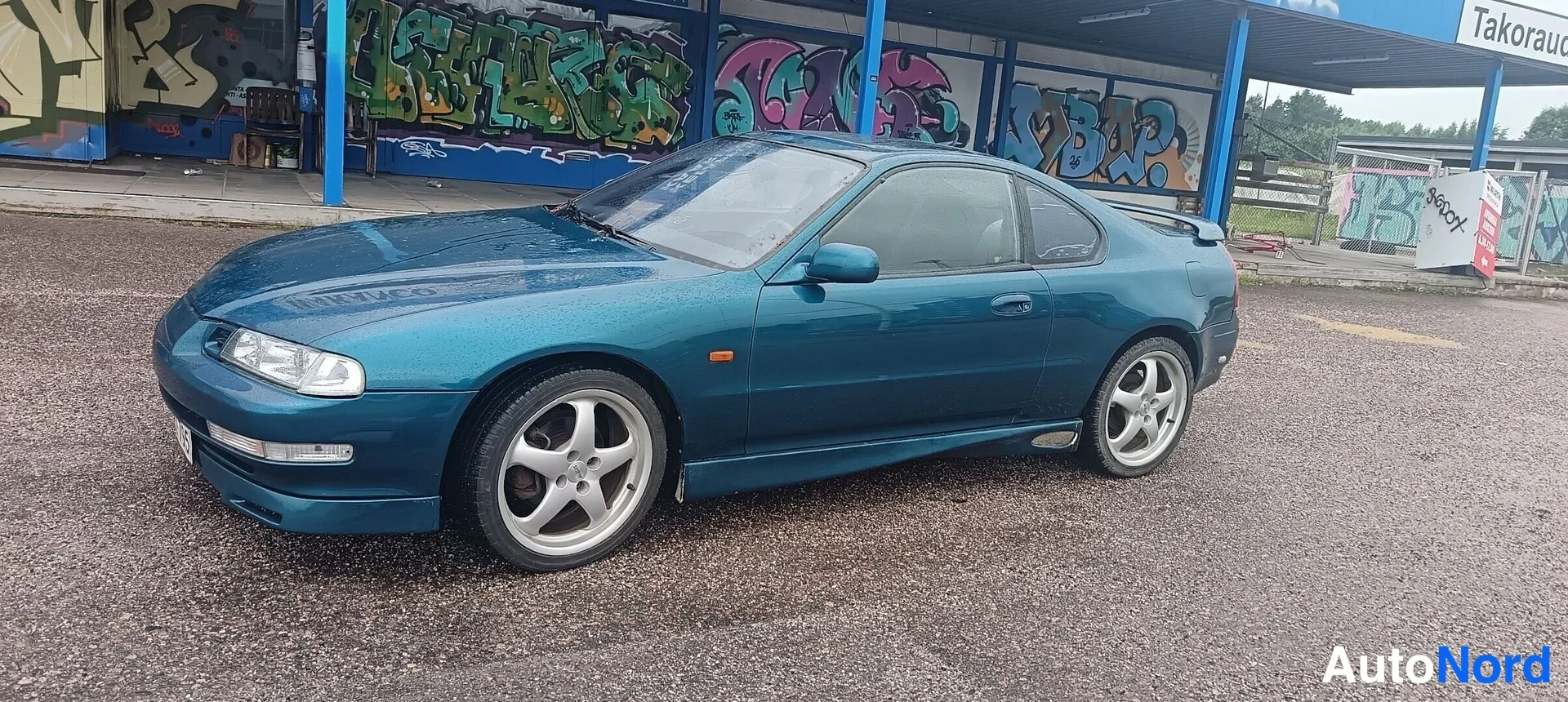 Sininen Honda Prelude 1995, etuviisto, keula vasemmalle, kuva 4