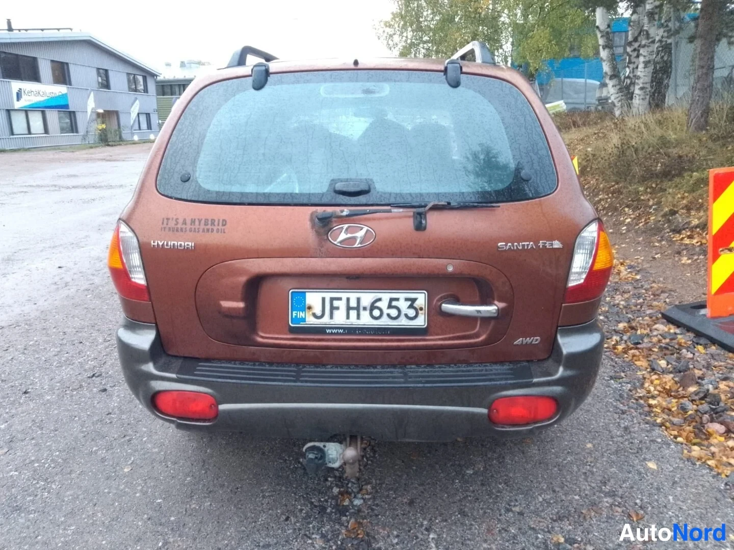 Ruskea Hyundai Santa Fe 2003, takaa, kuva 5