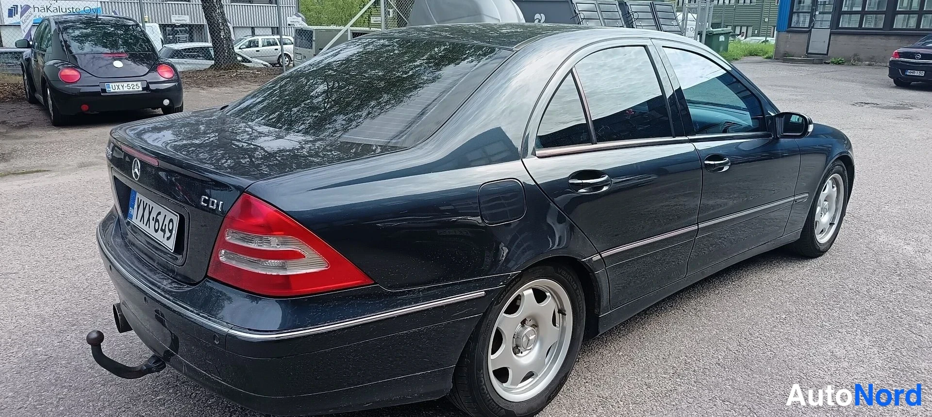 Sininen Mercedes-Benz C  Sedan 2005, takaviisto, kuva 4