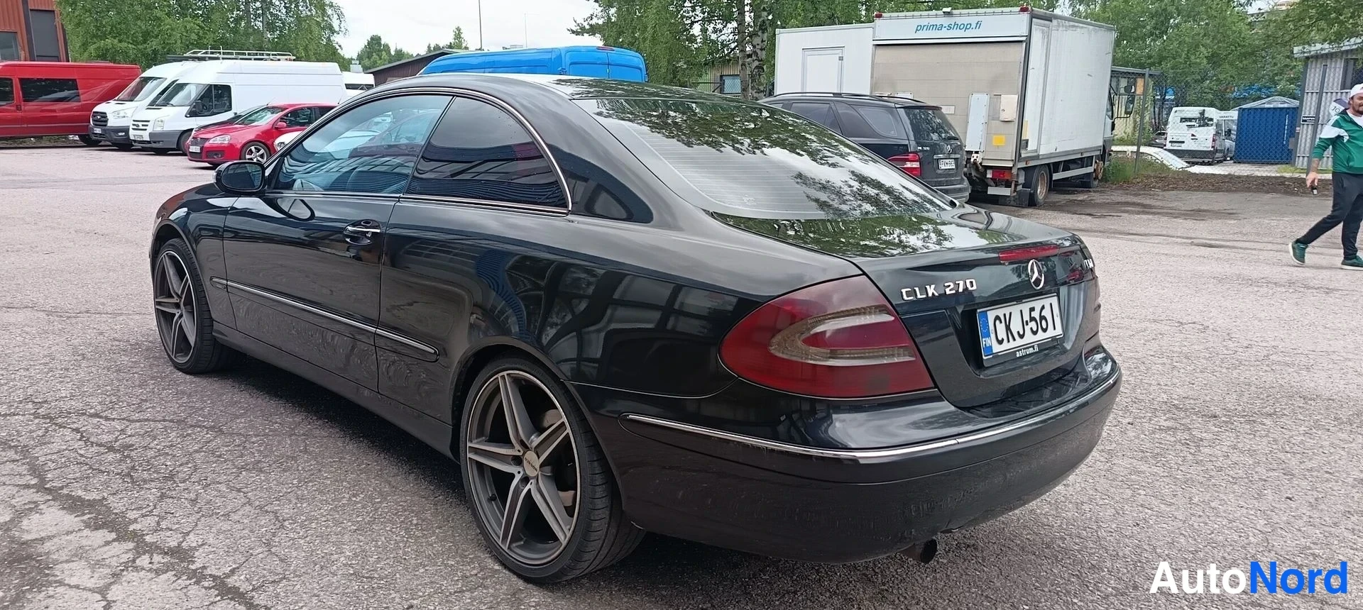 Musta Mercedes-Benz CLK  Coupe 2004, takaviisto, kuva 6