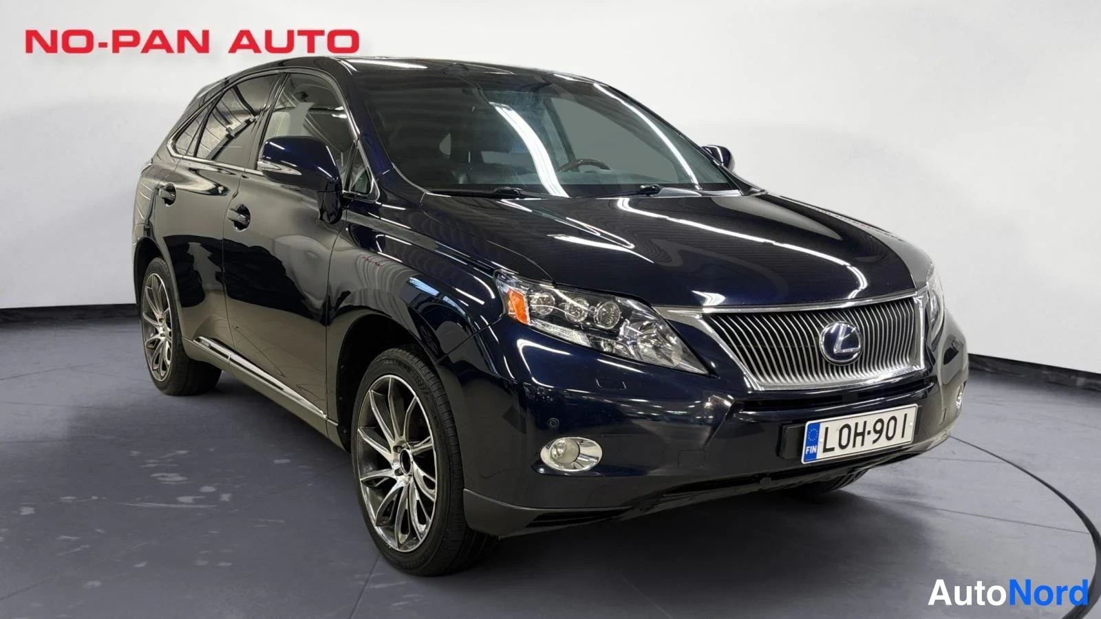 Sininen Lexus RX 450h 2009, etuviisto, keula oikealle, kuva 2