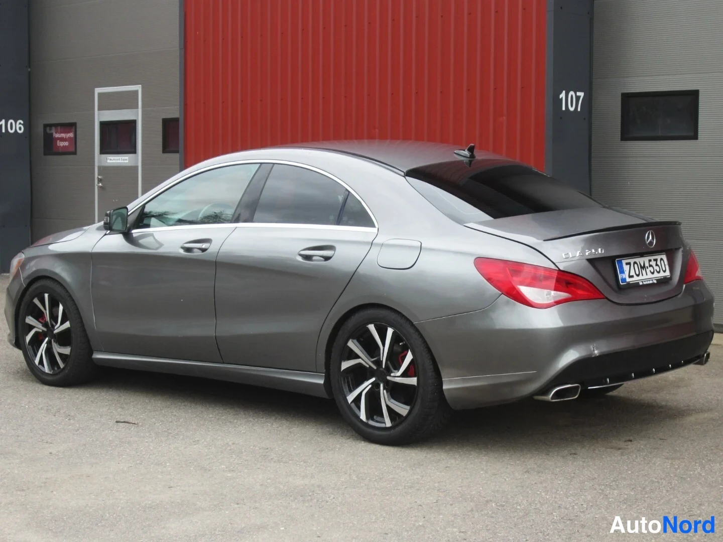 Harmaa Mercedes-Benz CLA 250 4MATIC 2014, takaviisto, kuva 7