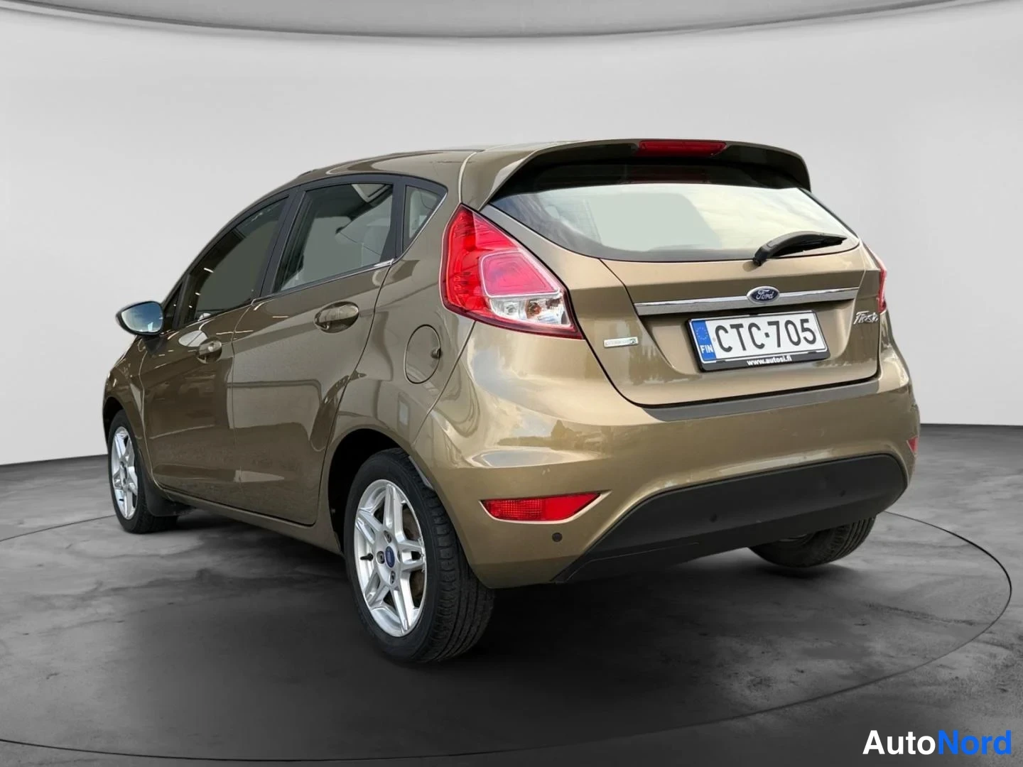 Beige Ford Fiesta 2015, takaviisto, kuva 9