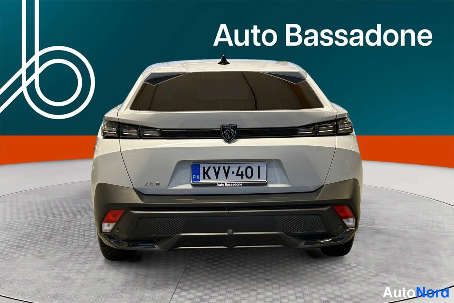 Valkoinen Peugeot 408 2024, takaa, kuva 8