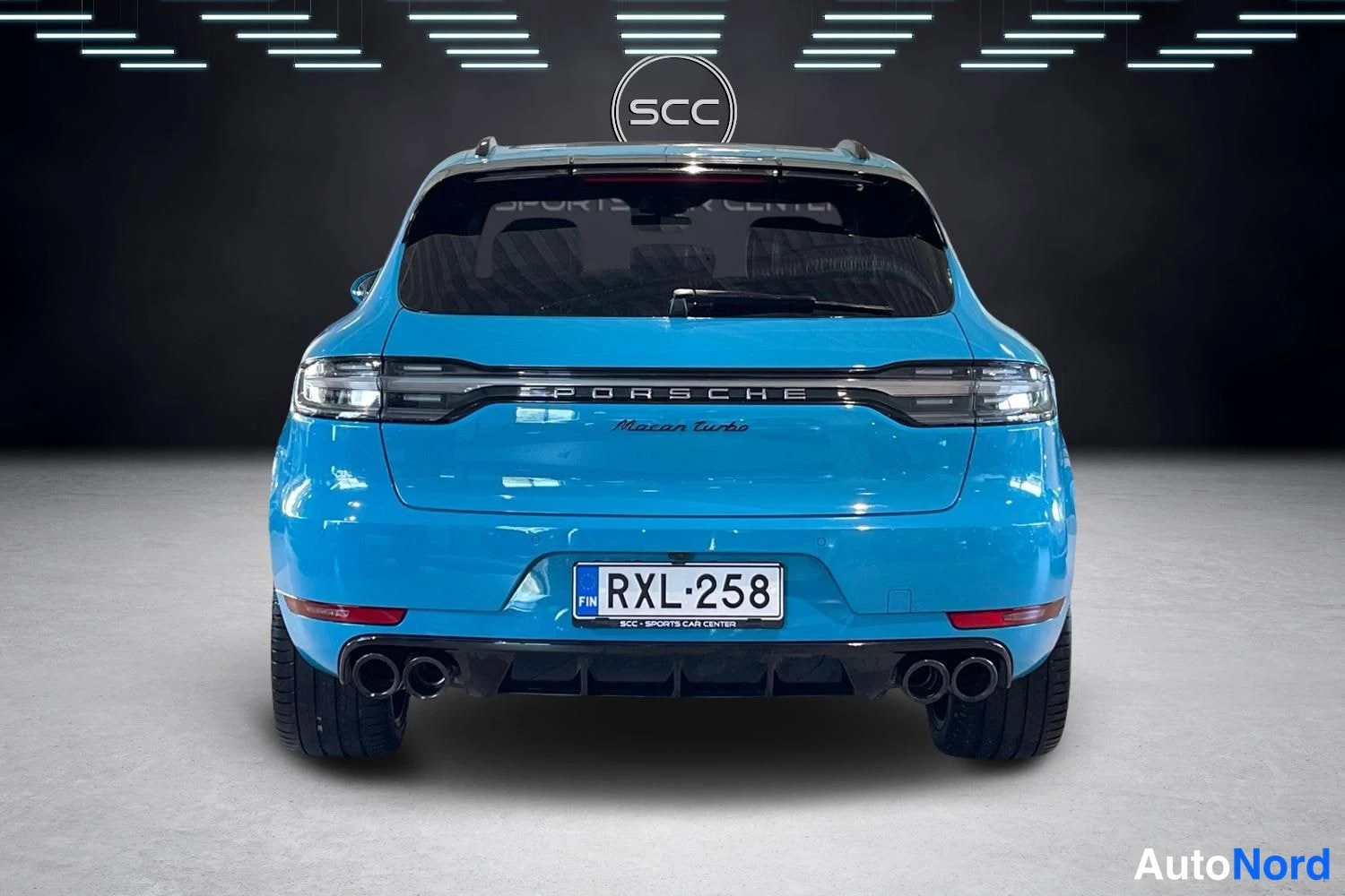 Sininen Porsche Macan 2020, takaa, kuva 5