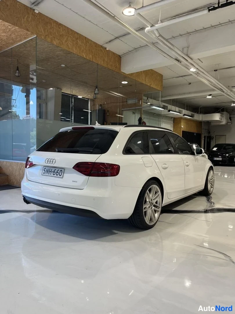 Valkoinen Audi A4 2012, takaviisto, kuva 6