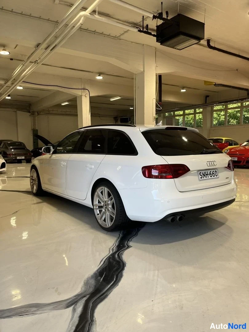 Valkoinen Audi A4 2012, takaviisto, kuva 5