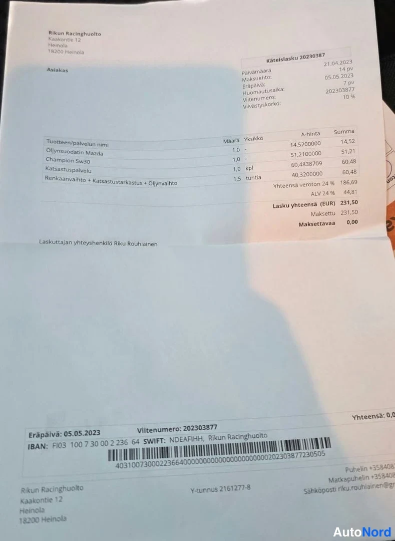 Musta Mazda 6 2014, asiakirja, kuva 27