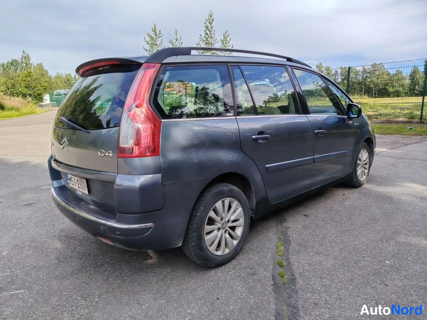 Harmaa Citroen Grand C4 Picasso 2007, takaviisto, kuva 6