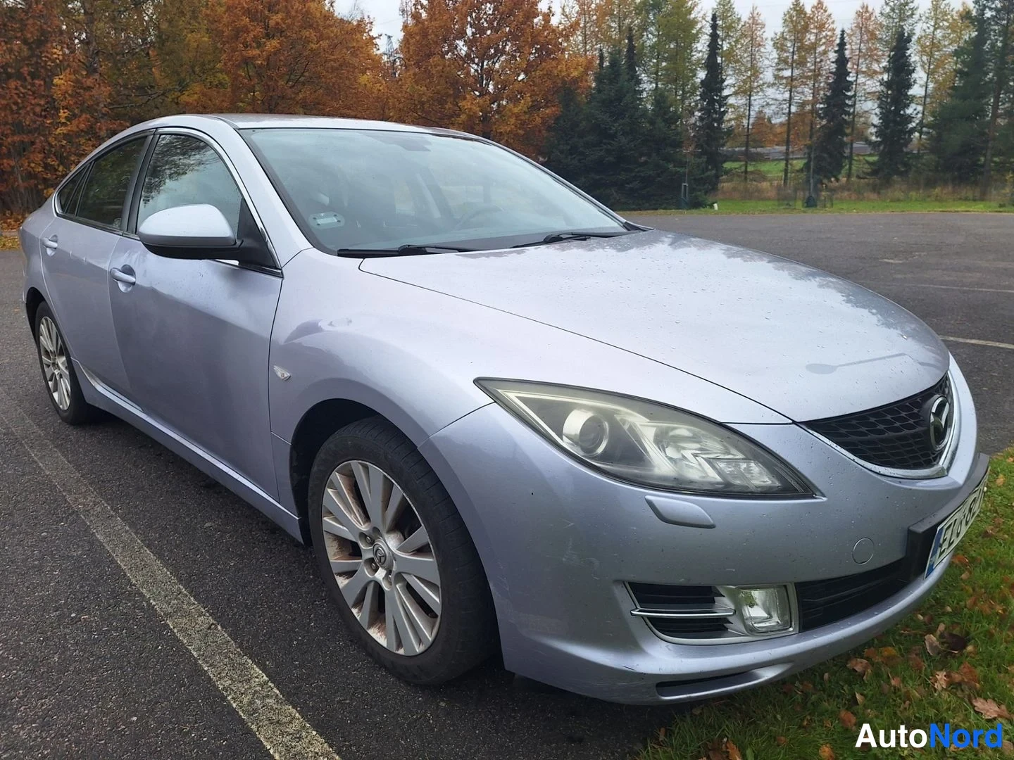 Sininen Mazda 6 2008, etuviisto, keula oikealle, kuva 2