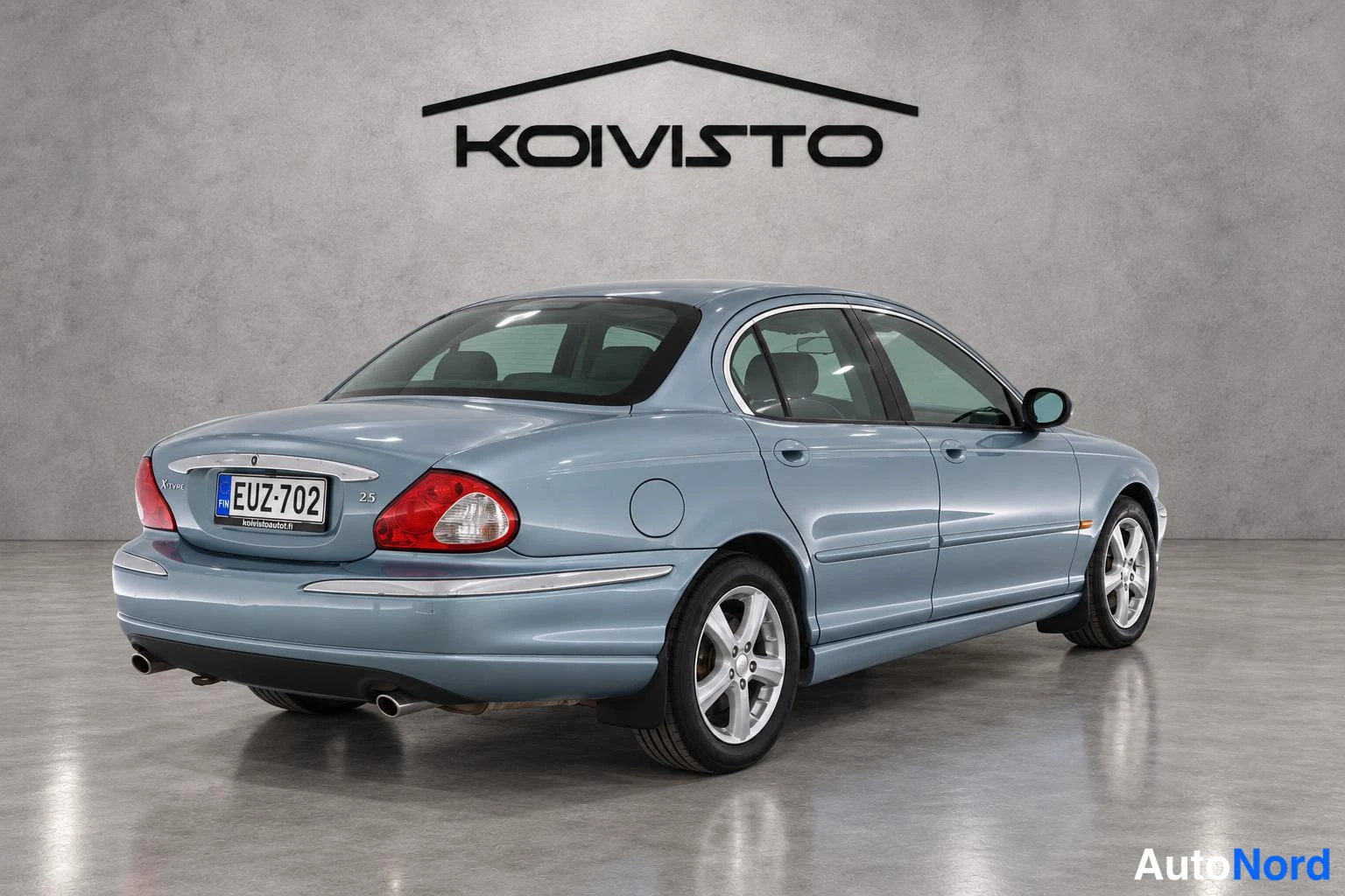 Sininen Jaguar X-type 2004, takaviisto, kuva 4