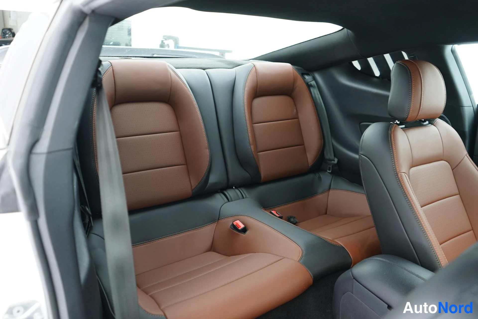 Valkoinen Ford Mustang 2019, takaistuimet, kuva 10