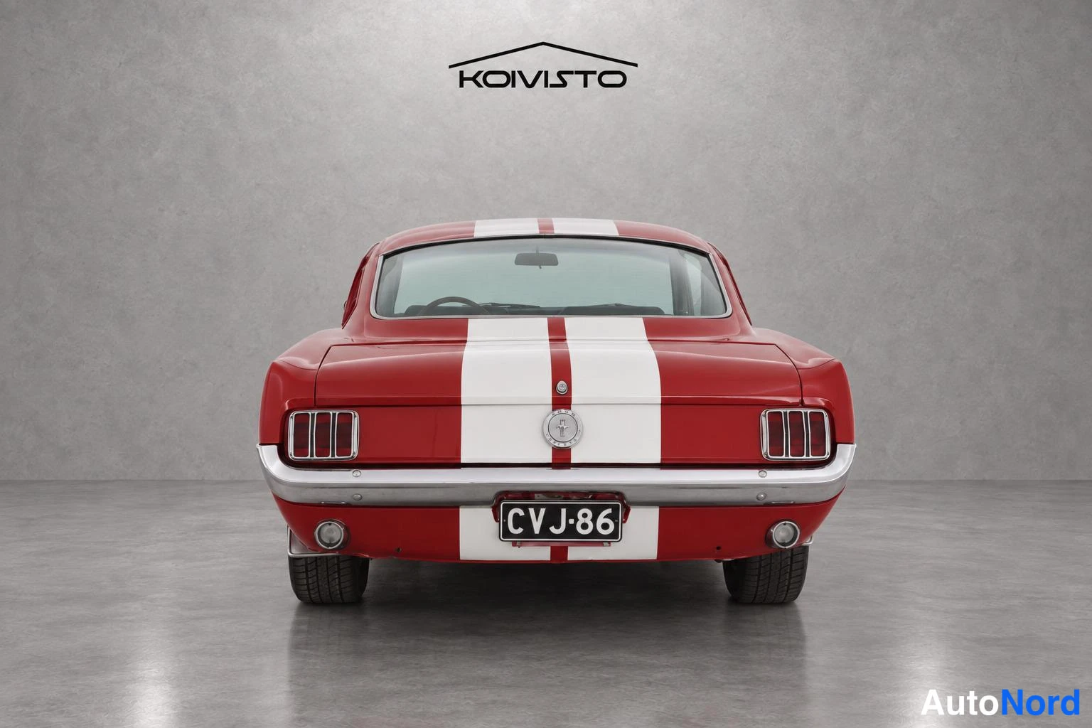 Punainen Ford Mustang 1966, takaa, kuva 8