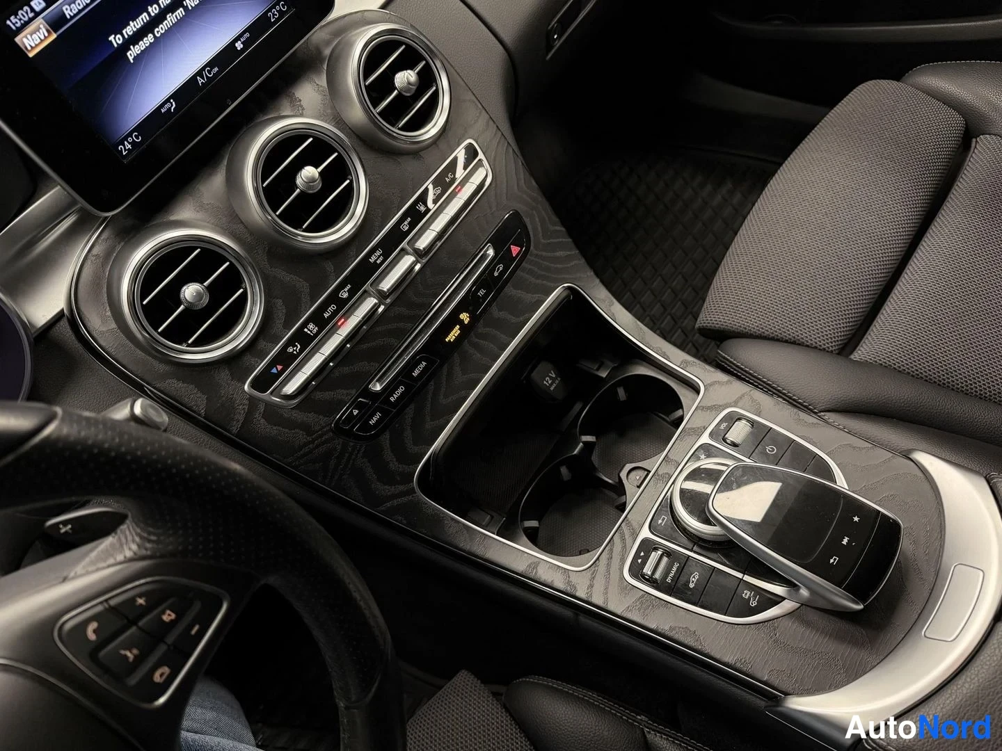 Black Mercedes-Benz C 350 e 2017, cockpit, photo 10