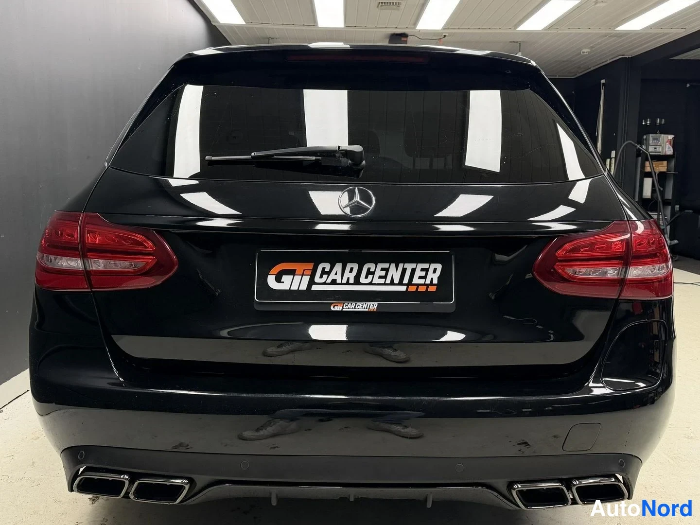Black Mercedes-Benz C 350 e 2017, rear, photo 6