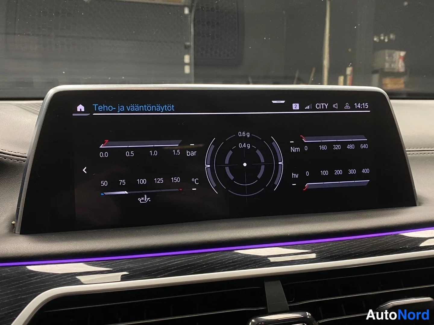 Blå BMW 745 2019, detalj, bild 32